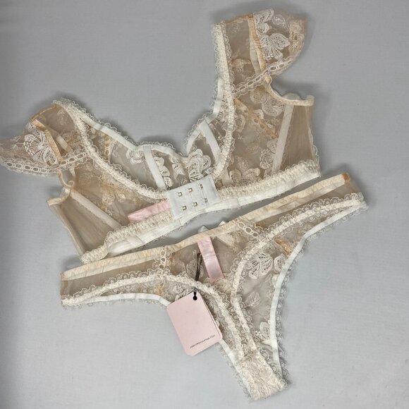Agent Provocateur Clarabelle Ivory Set AP4 Large New - Picture 6 of 8